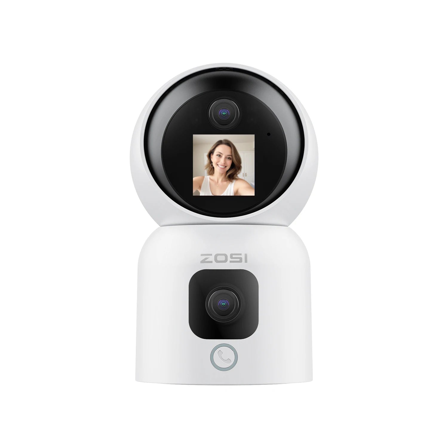 ZOSI 360° PTZ pametna domača varnostna kamera – notranji WiFi monitor za dojenčke in hišne ljubljenčke s samodejnim sledenjem, zaznavanjem z umetno inteligenco in HD nočnim vidom