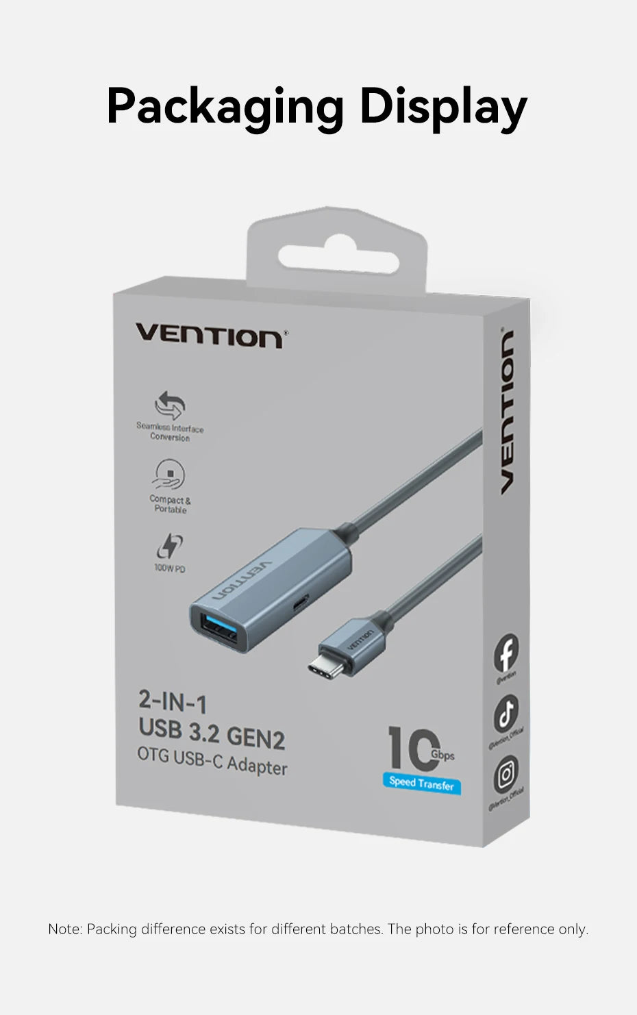 USB 3.2 OTG adapter – USB-C na USB-A, 10 Gb/s
