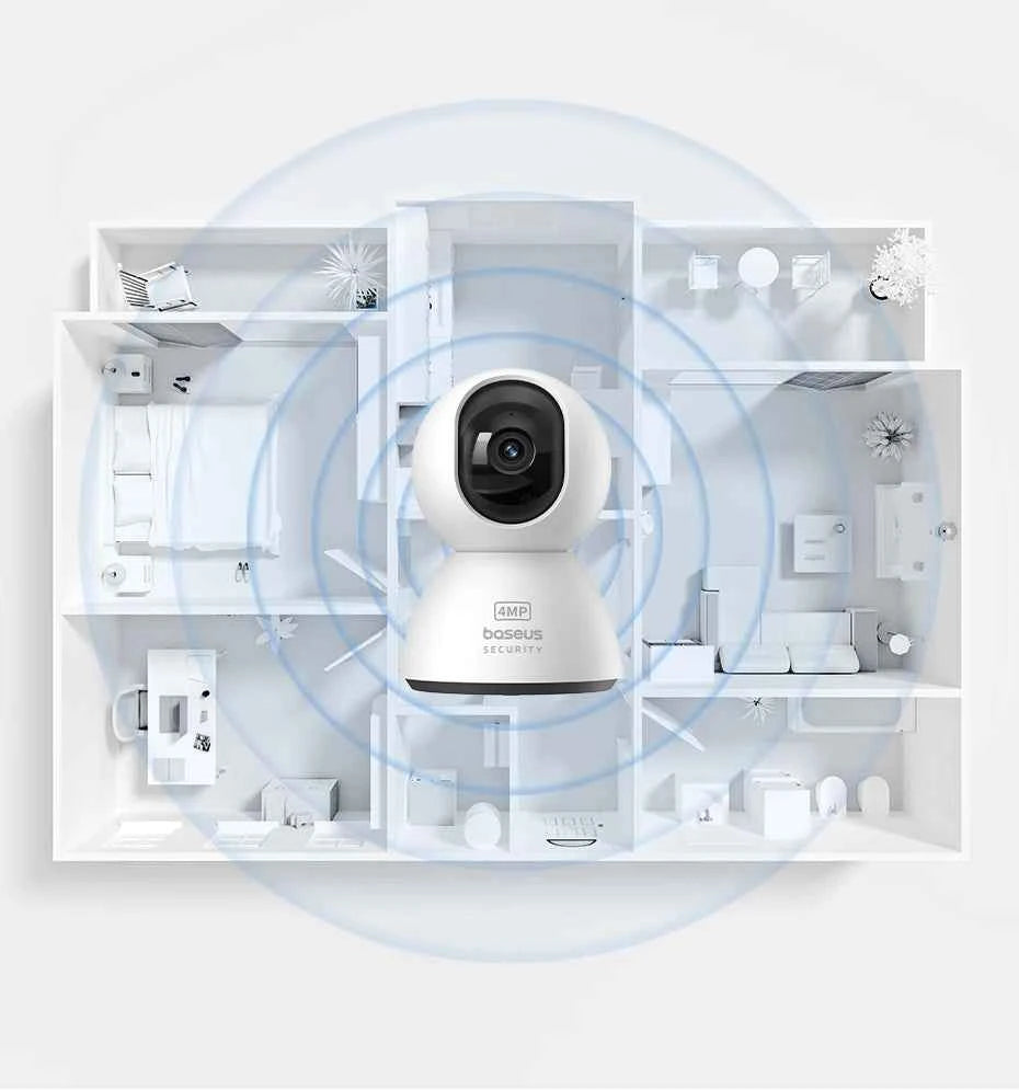 Baseus 4MP IP Camera Smart 5G WIFI Security Camera Indoor Home Protection PT 3K High Clarity Two Way Audio Surveillance Camera - Limetastore