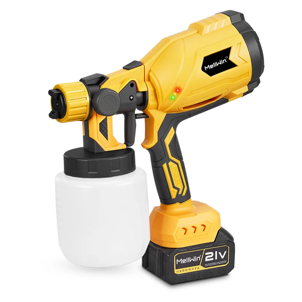 MELLWIN 1000ML Cordless Electric Paint Spray Gun Portable HVLP Paint Sprayer Car Furniture Sprayer For Makita 18V Battery Pin - Limetastore
