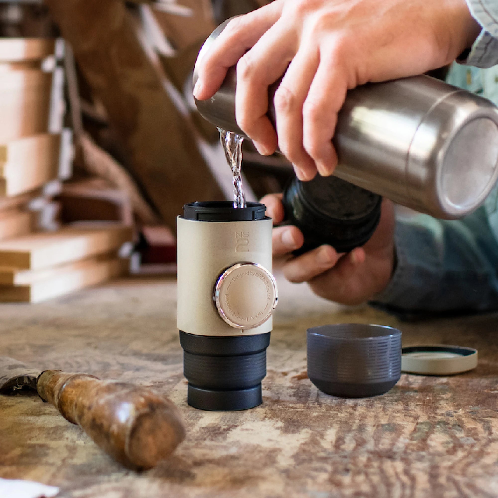Wacaco Minipresso NS2 prenosni aparat za espresso – ultra-kompakten ročni kavni aparat na kapsule