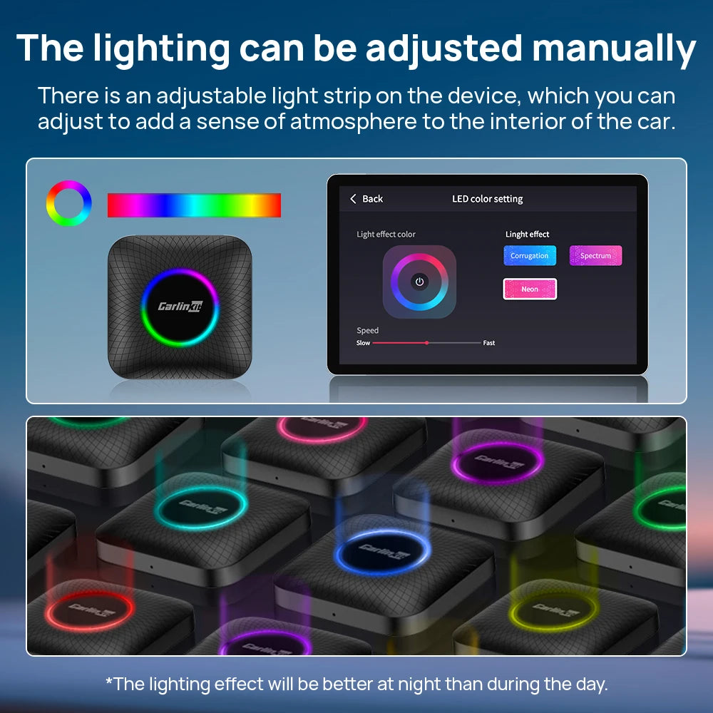 CarlinKit Android 13 LED/PLUS 8+128GB Wireless CarPlay AI Box