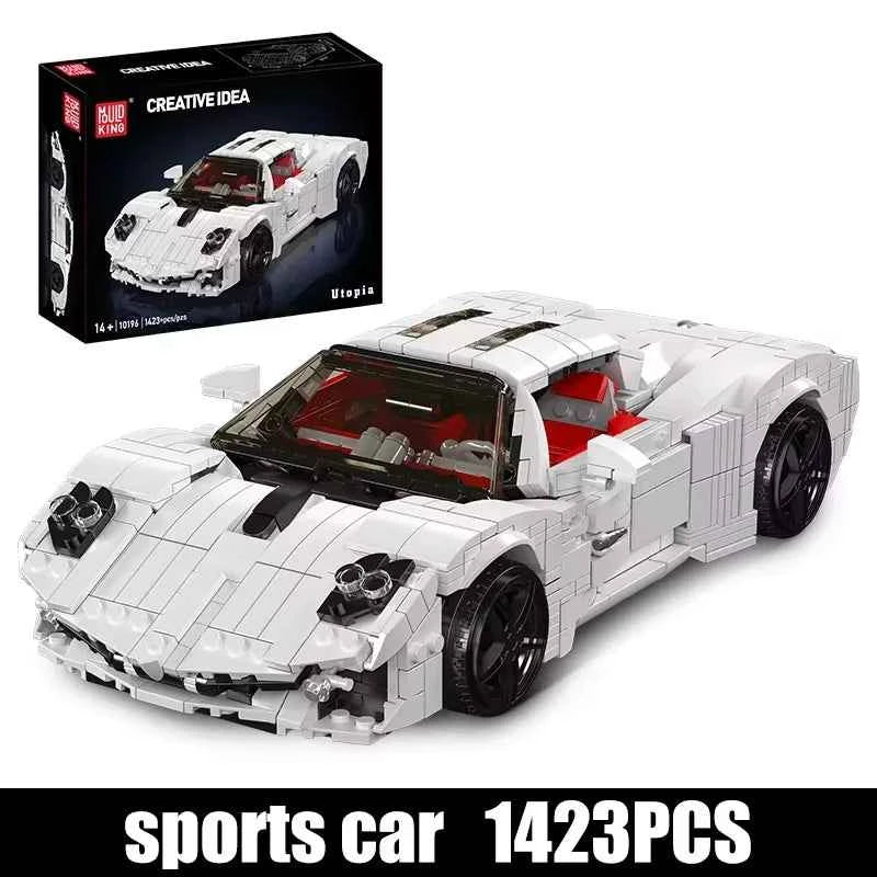 Mould King 10196 White Utopia Sport Racing Car - Limetastore