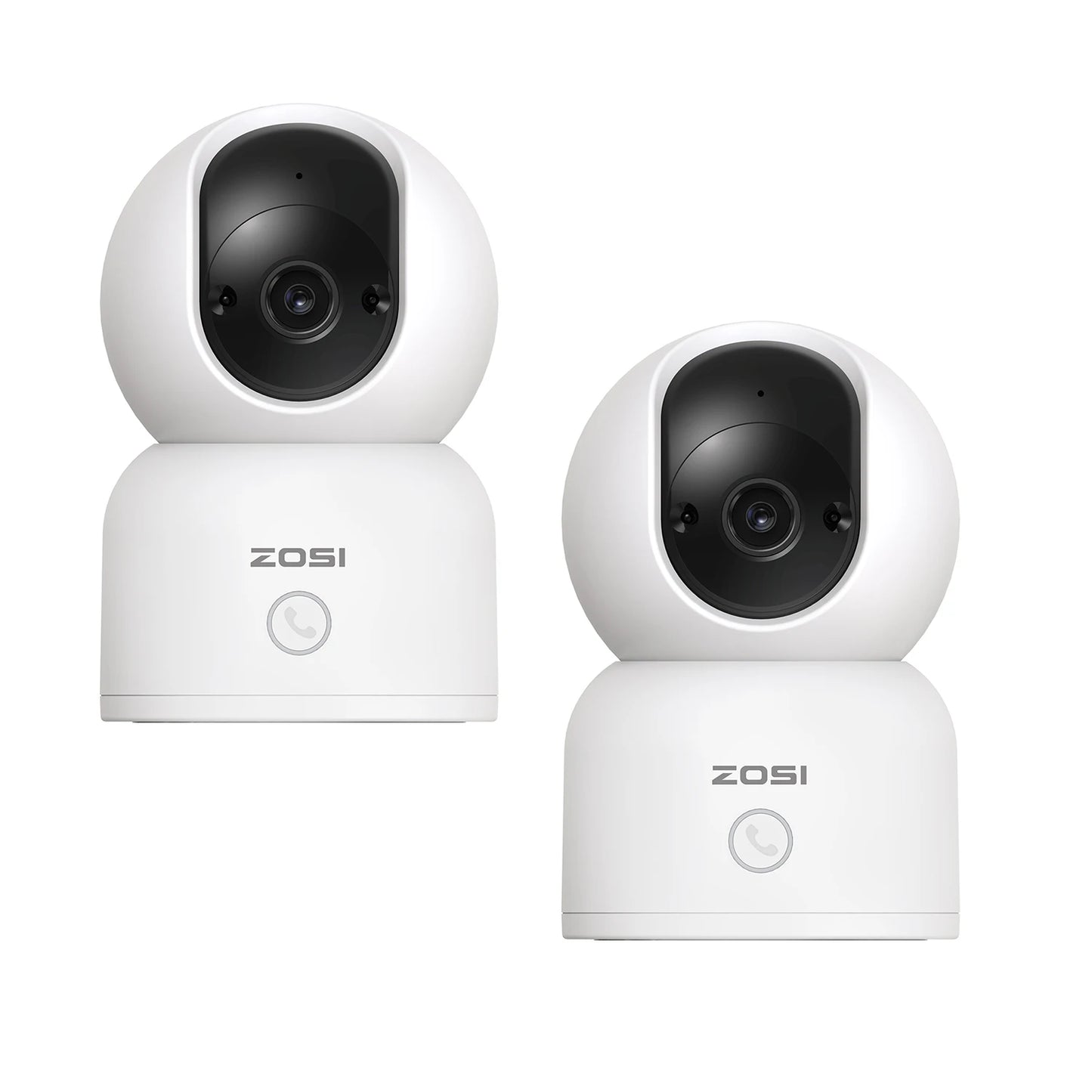 ZOSI Smart Baby Cam – WiFi PTZ Indoor Camera with AI Auto‑Tracking, 360° Panoramic View