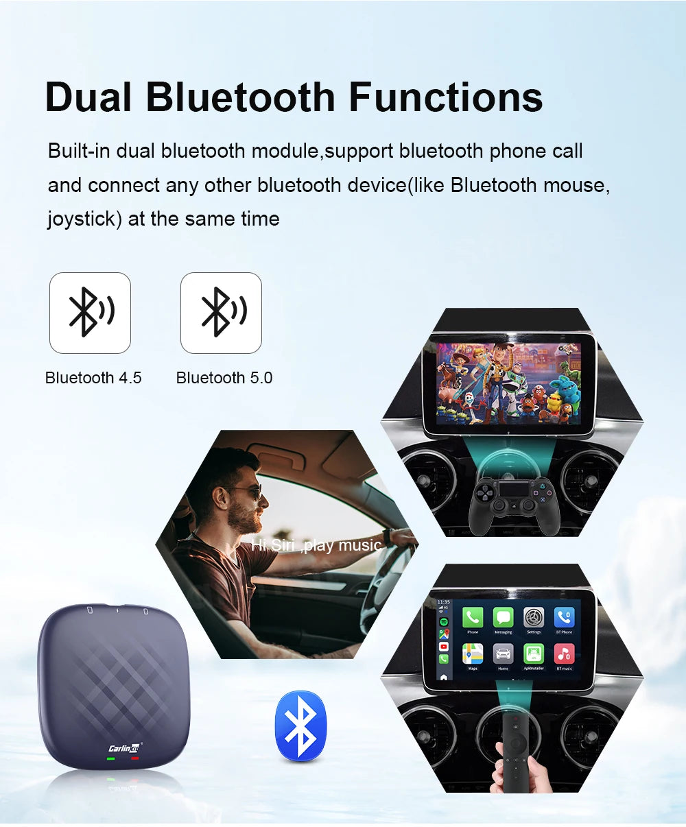 CarlinKit Tbox-Ultra Android 15 8+128GB Brezžični CarPlay AI Box