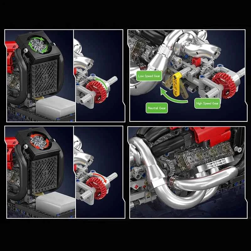 Mould King 10188 Motorized STR 13 Formula One Engine Building Set - Limetastore