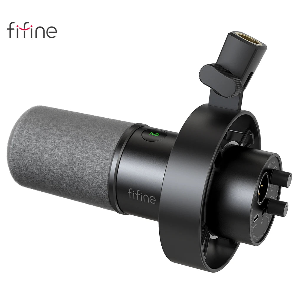 FIFINE K688W White USB/XLR Dynamic Mic | Pro Streaming & Recording - Limetastore