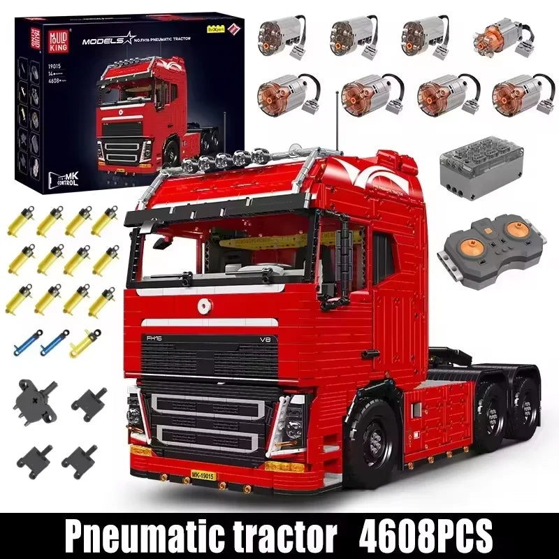 Mould King 19015 / 19015T RC Tractor Truck Building Set | Motorized Technical Semi-Truck Model - Limetastore