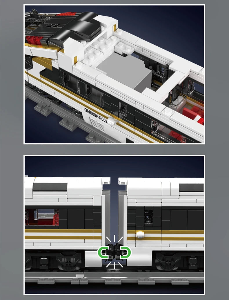 Mould King 12015 RC Fuxing EMU High-Speed Train | Motorized Technical Locomotive Building Block Set - Limetastore