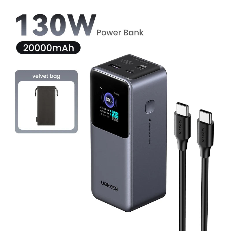 UGREEN Nexode 200W 25000mAh prenosna baterija – PD hitro polnjenje prenosna zunanja baterija