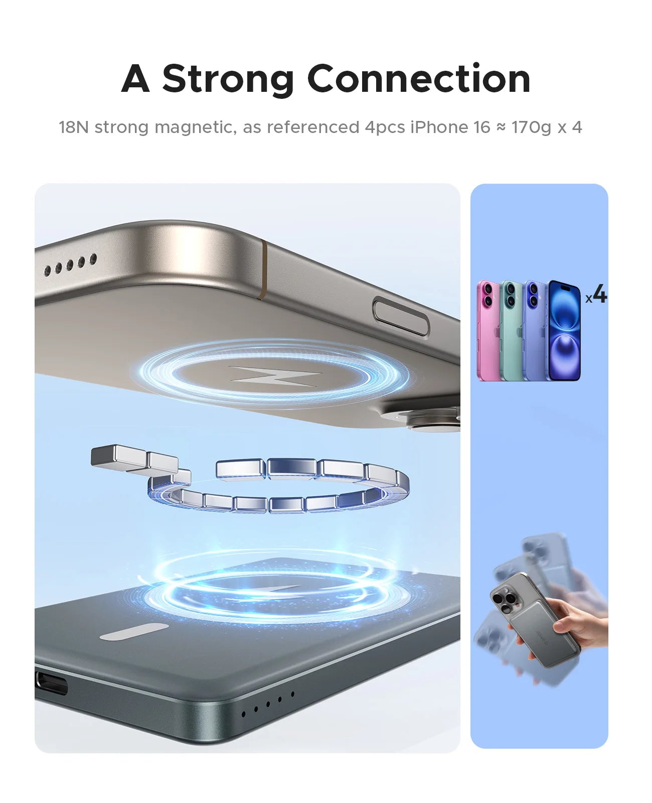 ORICO Kada Magnetic Power Bank – 5000 mAh / 10000 mAh PD22.5W brezžična zunanja baterija