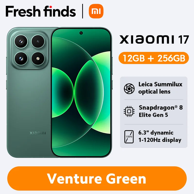 FR Warehouse Global Version Xiaomi 17 Smartphone Snapdragon® 8 Elite Gen 5 CPU Leica Camera 6330mAh 100W HyperCharge 6.3" OLED D - Limetastore
