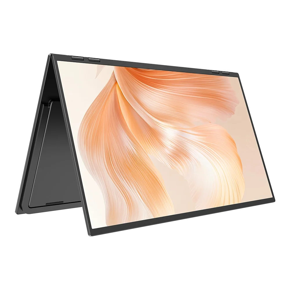 23.8" 100Hz Dual Screen Stacked Computer Monitor 1080P HDR 360° Folding Triple Portable Display for Laptop PC Phone Game Console - Limetastore