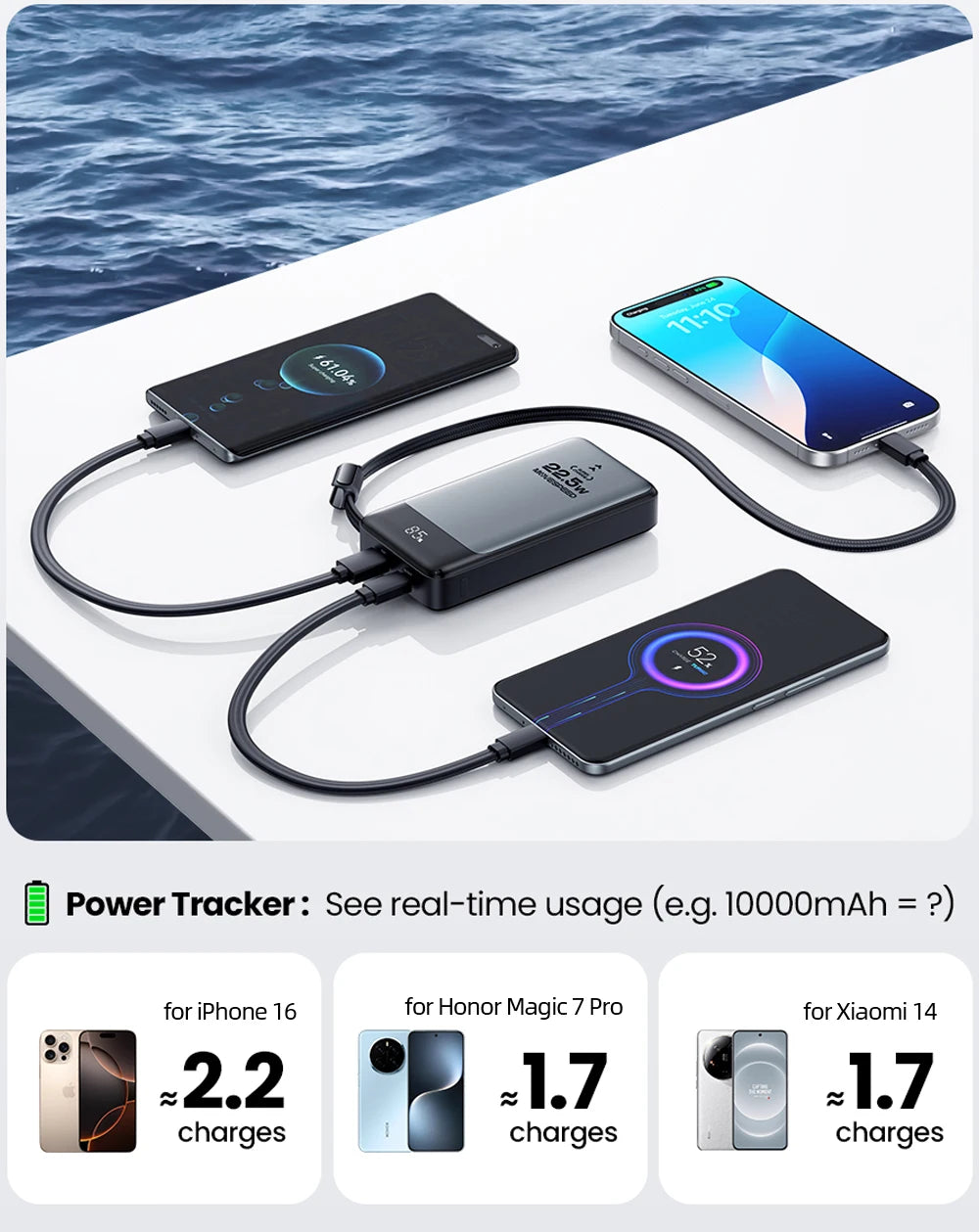MOVESPEED MSP17 prenosna baterija (power bank) 10000mAh 2-v-1 z zložljivim EU vtičem