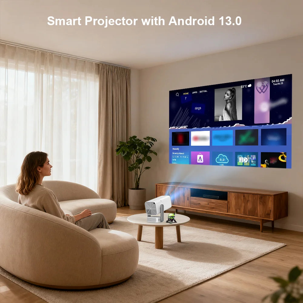 ThundeaL TD80 Pro Smart Mini Projector – Native 1080P, 4K Support, Android OS, WiFi & 3D LED