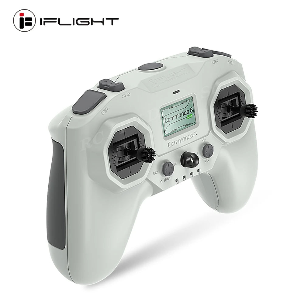 iFlight Commando 8 Lite – ExpressLRS 2.4GHz 100mW Radio Transmitter | Built‑In Battery, Ultra‑Light FPV Remote Controller