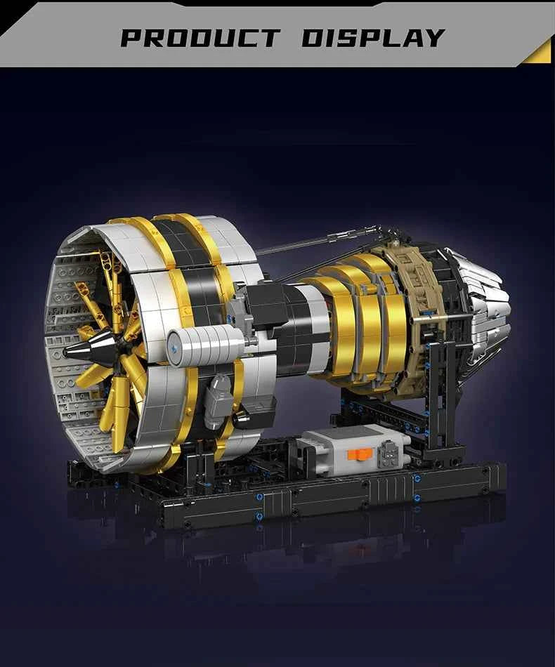 Mould King 10141 Motorized Aircraft Engine Building Set | Technical Jet Model - Limetastore