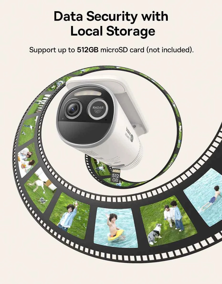 Baseus Security S2 Outdoor Camera 4K Clarity Solar Wireless Wifi Camera Smart Face ID IP67 Waterproof 145°FOV Smart App Control - Limetastore