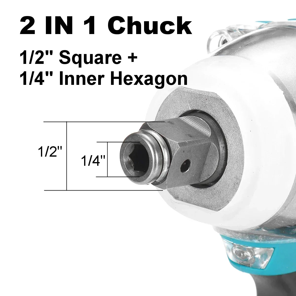 Gisam 520N.m brezkrtačni udarni vijačnik 1/2" za Makita 18V
