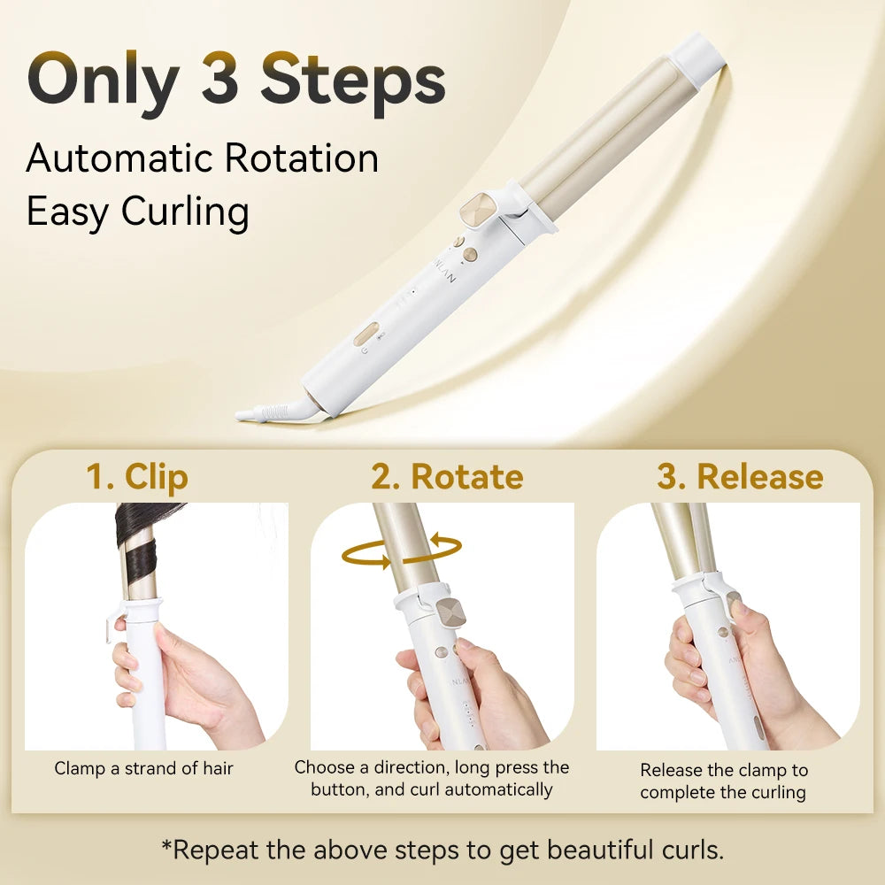 ANLAN Automatic Curling Iron | 30s Heat, Smart Temp, Ceramic Curls