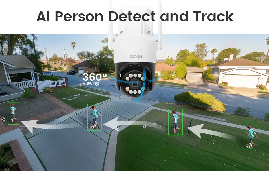 ZOSI 4K Wi‑Fi 6 Security Camera System – 8MP/5MP Pan‑Tilt Wireless IP Cameras with 2‑Way Audio