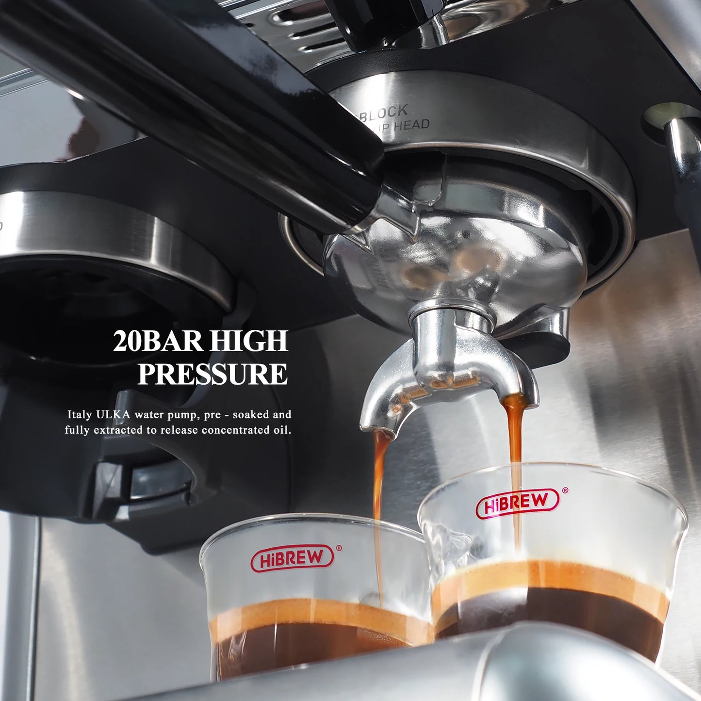 HiBREW H7 – kavni aparat Barista Pro, 20 barov, od zrnja do skodelice | Komercialni kavni aparat s popolnim profesionalnim kompletom