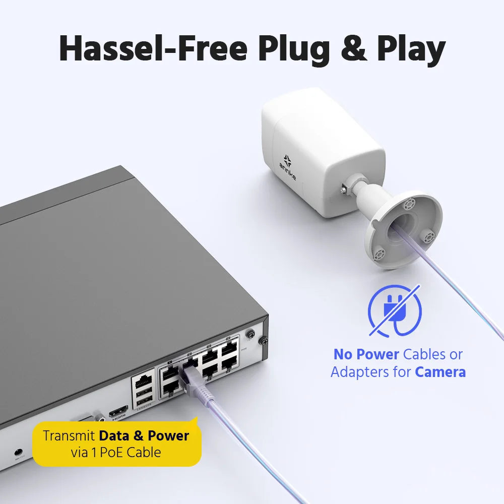 ANNKE H500 3K PoE CCTV sistem | 8-kanalni NVR, 5MP kamere z dvojno osvetlitvijo, dvosmerni zvok