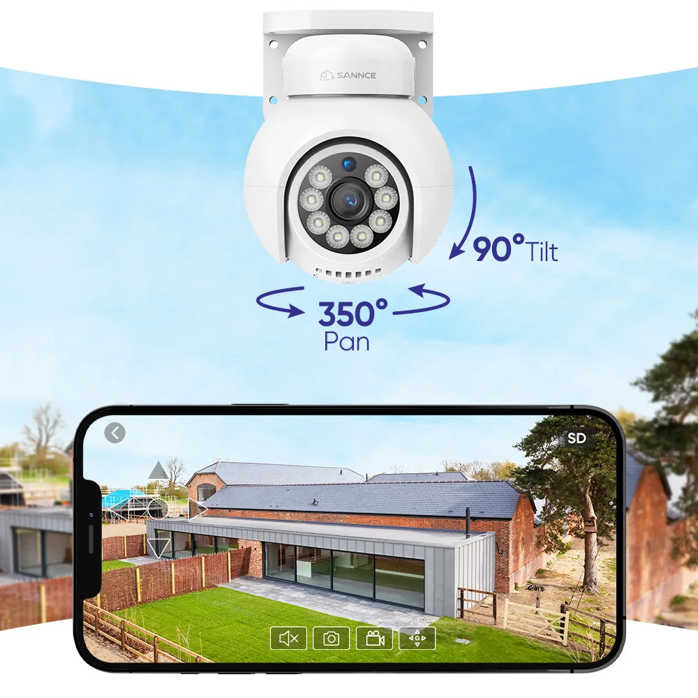 SANNCE 4K 8MP PoE CCTV sistem | 8-kanalni NVR, zaznavanje ljudi, pametno sledenje, barvni nočni vid, ONVIF