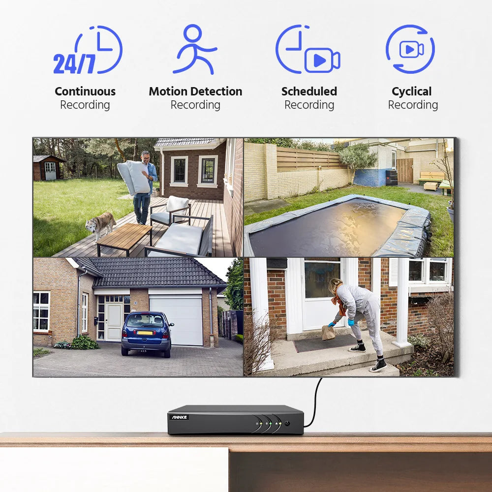 ANNKE 5MP Lite CCTV sistem | H.265+ DVR, Bullet kamere, IR nočni vid