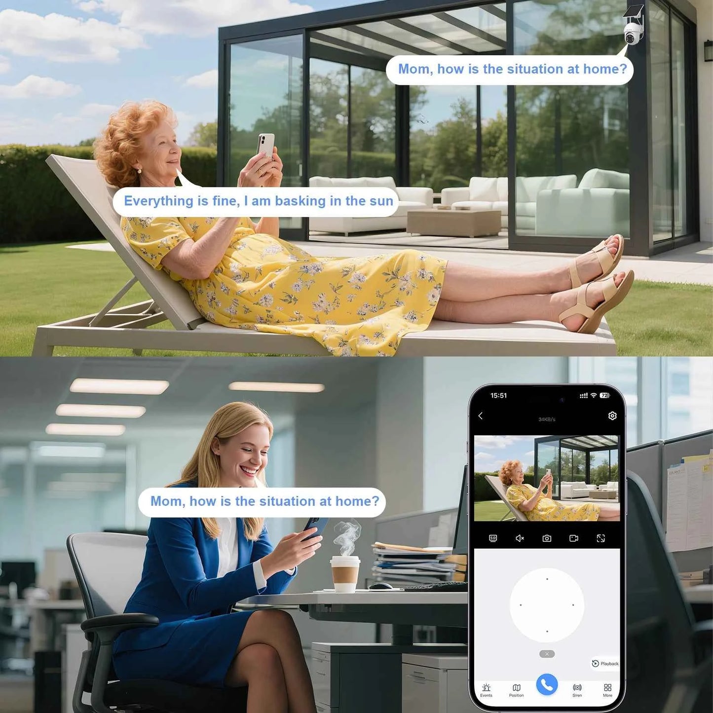 ARCCTV 2K Solar Wifi Camera Color Night Vision Security Surveillance Camera Outdoor Wireless Motion Detection HD Two Way Audio - Limetastore