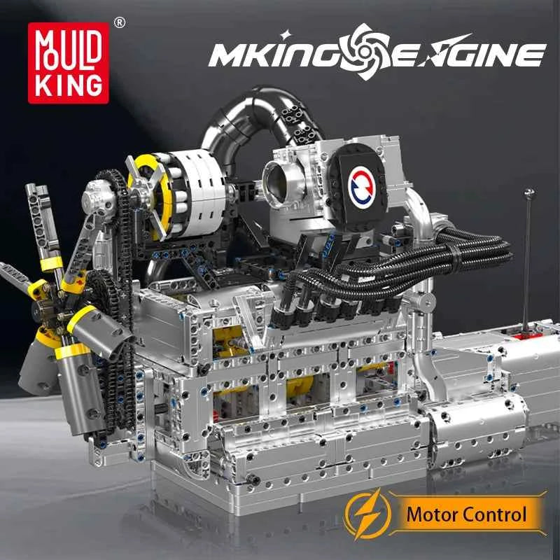 Mould King 10214 Motorized Rotary Piston Engine Building Set - Limetastore