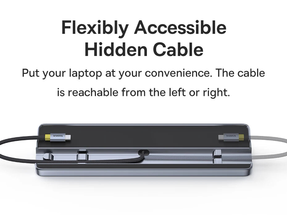 Baseus EH3 12‑in‑1 USB‑C Hub | Triple Display HDMI + DP 4K@60Hz, PD 100W, Laptop Stand Docking Station