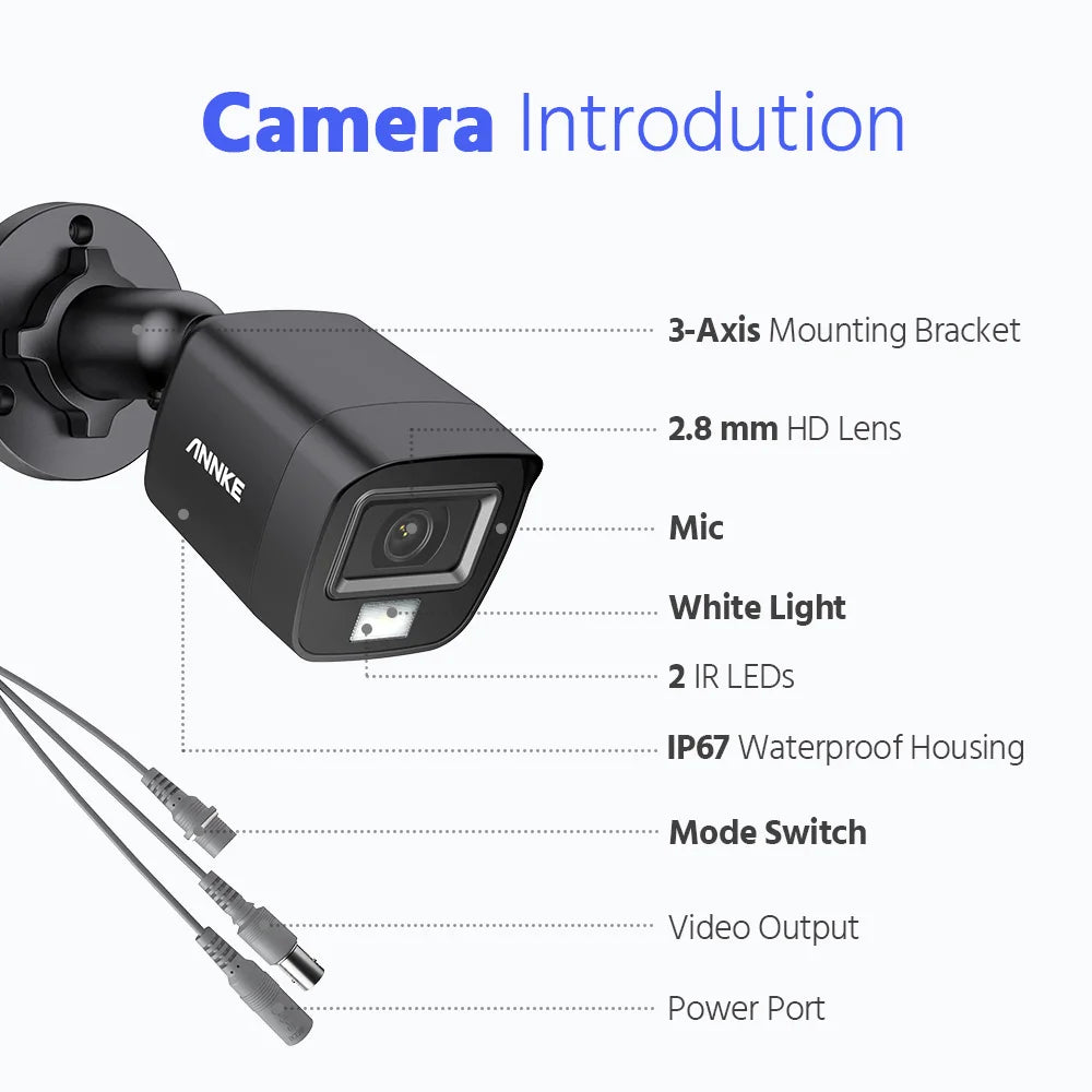ANNKE 5MP Lite Ultra HD CCTV sistem | H.265+ 8-kanalni DVR, 8× EXIR kamer