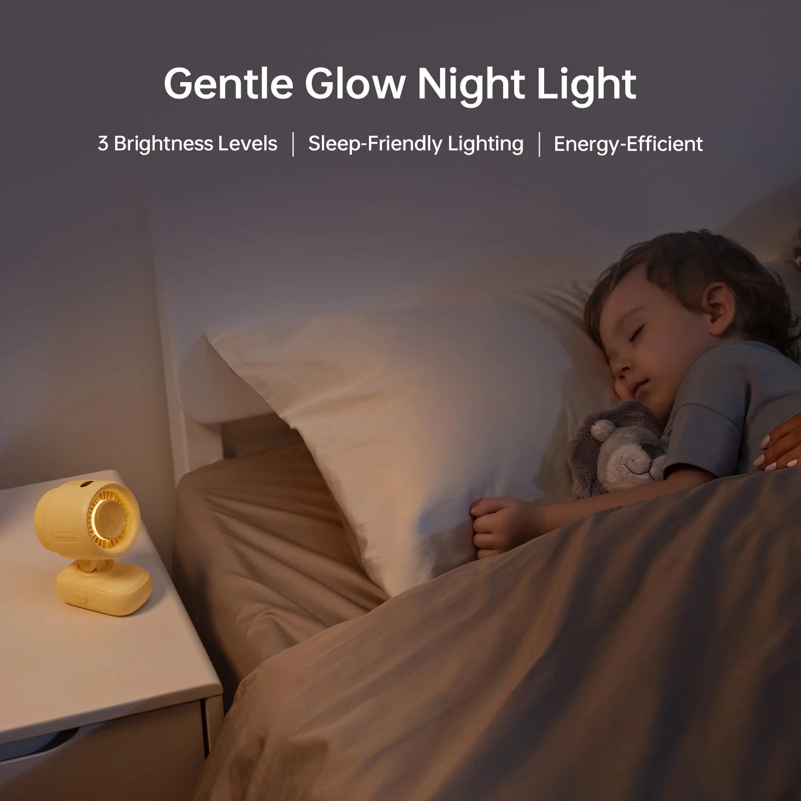 JISULIFE Baby Stroller Clip On Mini Fan Portable Mini Fan Battery Operated Portable Fan with Night Light 5 Speeds LED Display
