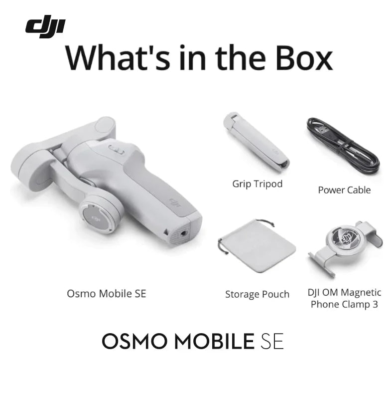 DJI Osmo Mobile SE – 3‑Axis Smartphone Gimbal with ActiveTrack 5.0, Magnetic Quick‑Release & Quick Roll