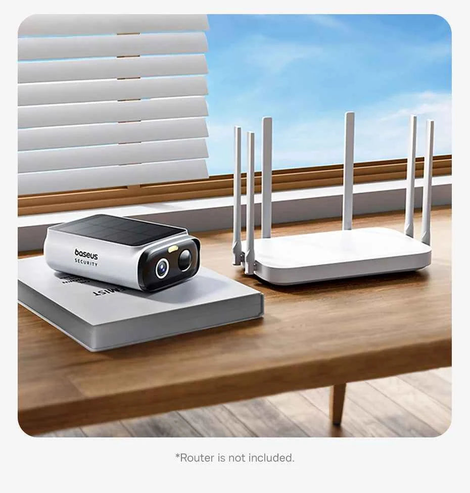 Baseus Security S1 Lite Solar Security Camera Wireless Outdoor Camera Continuous Power 2K Resolution 135°FOV IP67 Wifi Camera - Limetastore