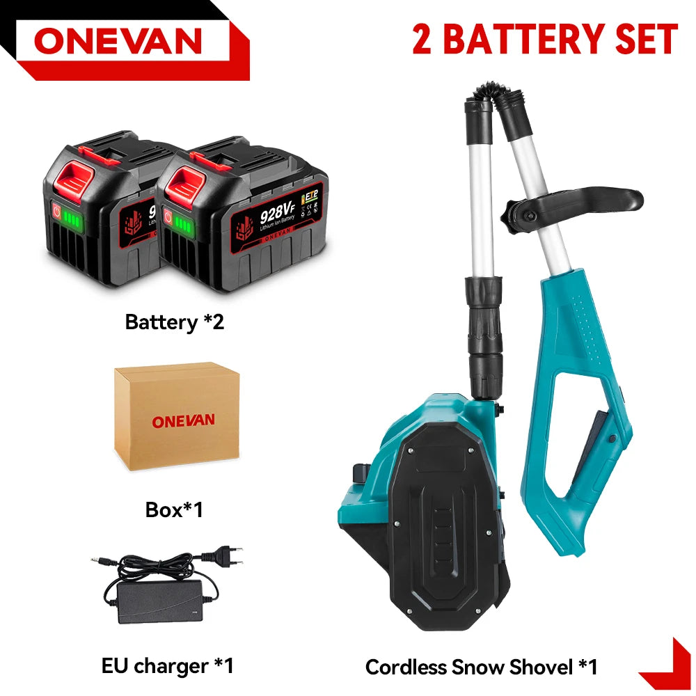 ONEVAN 2500W/3000W brezkrtačni električni snežni plug | Akumulatorski snežni pometač