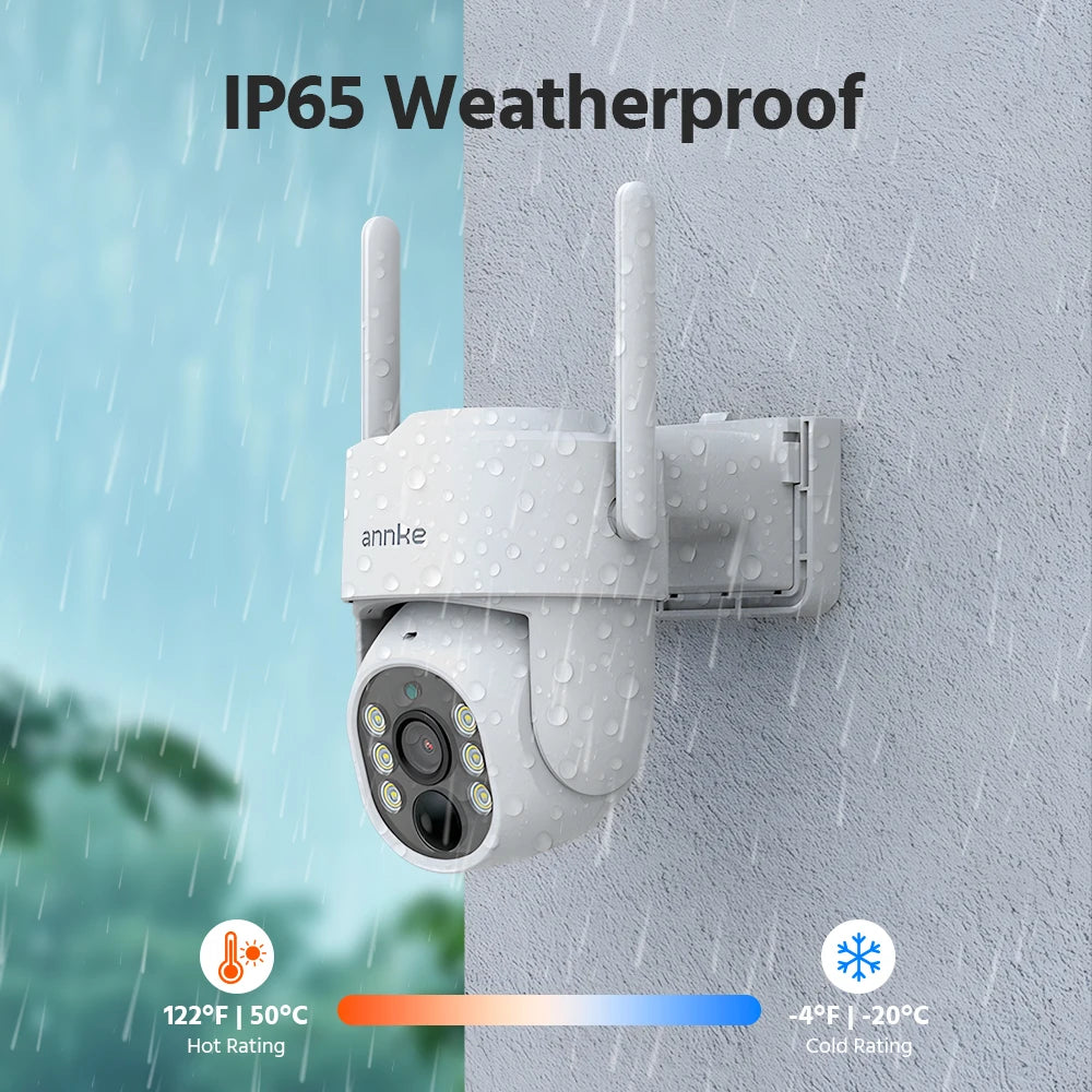 ANNKE 4MP solarni CCTV sistem | 10-kanalni NVR, 5MP PTZ WiFi kamere, PIR in barvni nočni vid
