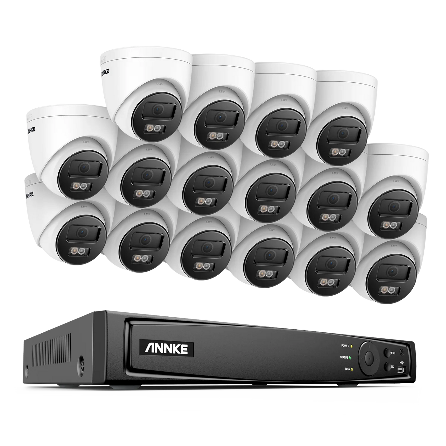 ANNKE 4K 8MP PoE CCTV sistem | 16-kanalni H.265 NVR, 12× 8MP EXIR kamere, 30 m nočni vid