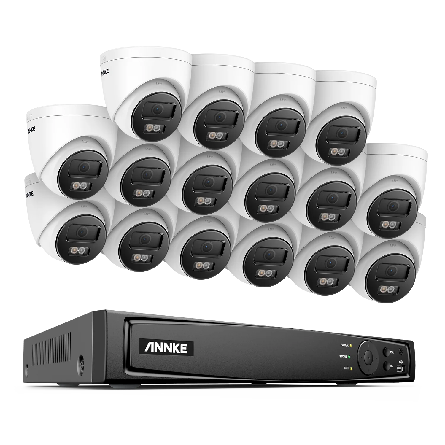 ANNKE 4K 8MP PoE CCTV sistem | 16-kanalni H.265 NVR, 12× 8MP EXIR kamere, 30 m nočni vid