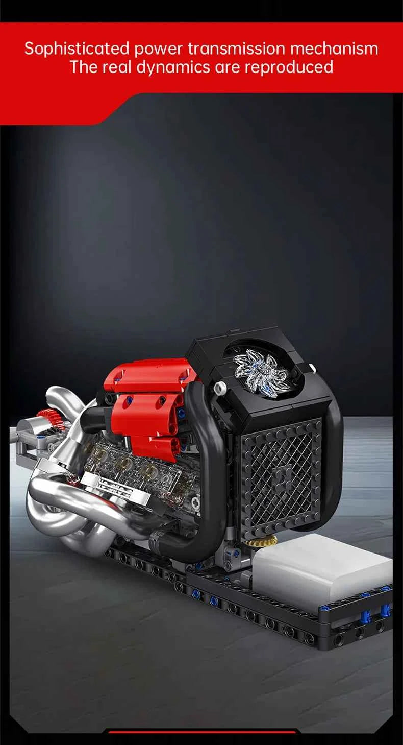Mould King 10188 Motorized STR 13 Formula One Engine Building Set - Limetastore