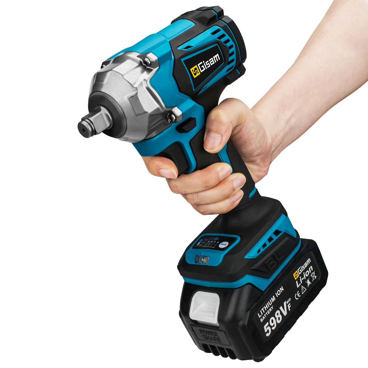 Gisam 1200Nm brezkrtačni udarni vijačnik 1/2" za Makita 18V