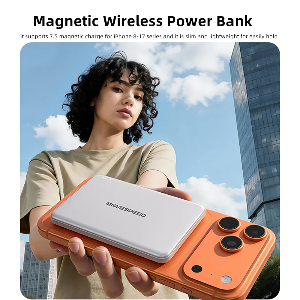 MOVESPEED P08 napoltrdna prenosna baterija MagSafe za iPhone