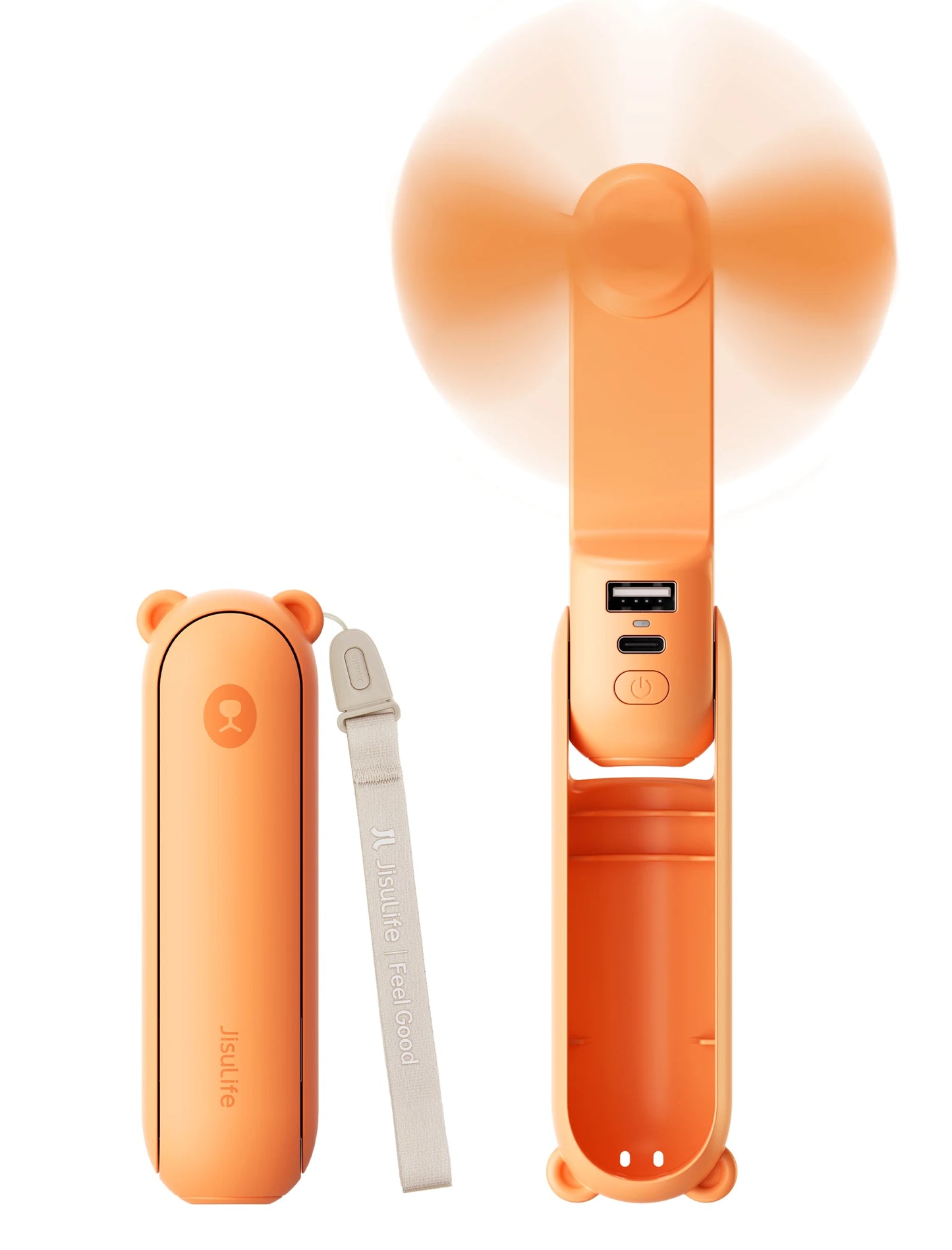 JISULIFE F8 nova barvna serija 3-v-1 ročni ventilator – 4800 mAh prenosni žepni ventilator