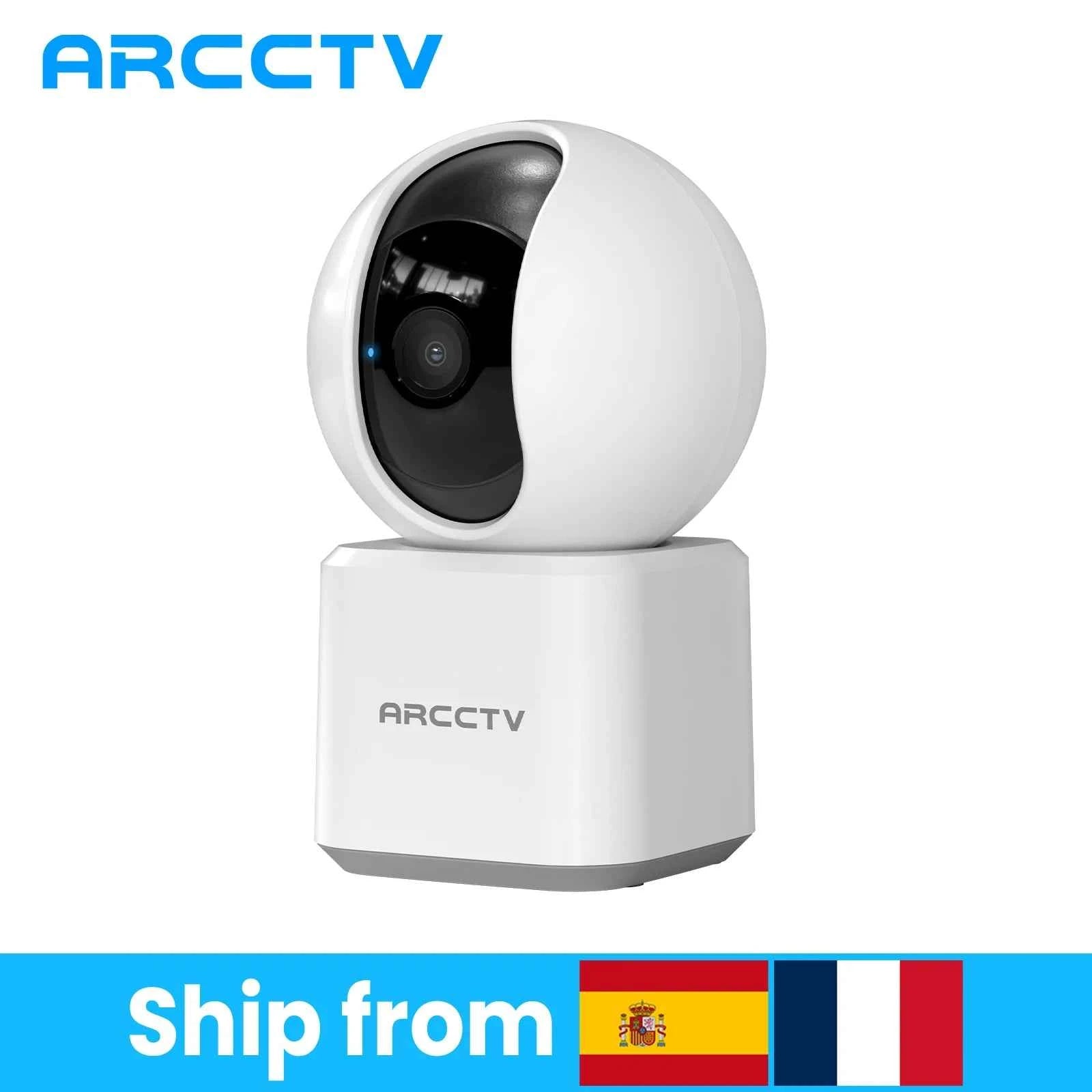 ARCCTV 4MP WiFi Surveillance Baby Monitor Camera HD Two Way Talk IR Night Vision Security PTZ Camera 360° View Auto Tracking - Limetastore