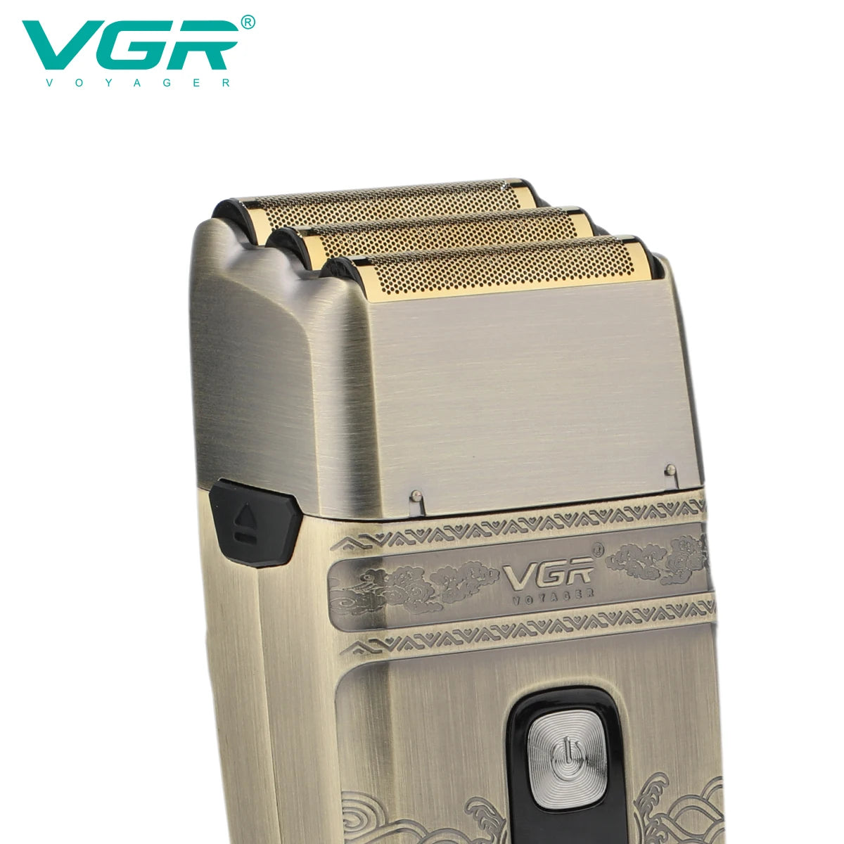 VGR V-335 brivnik s titanovo folijo in strižnik za plešasto glavo s kovinskim ohišjem