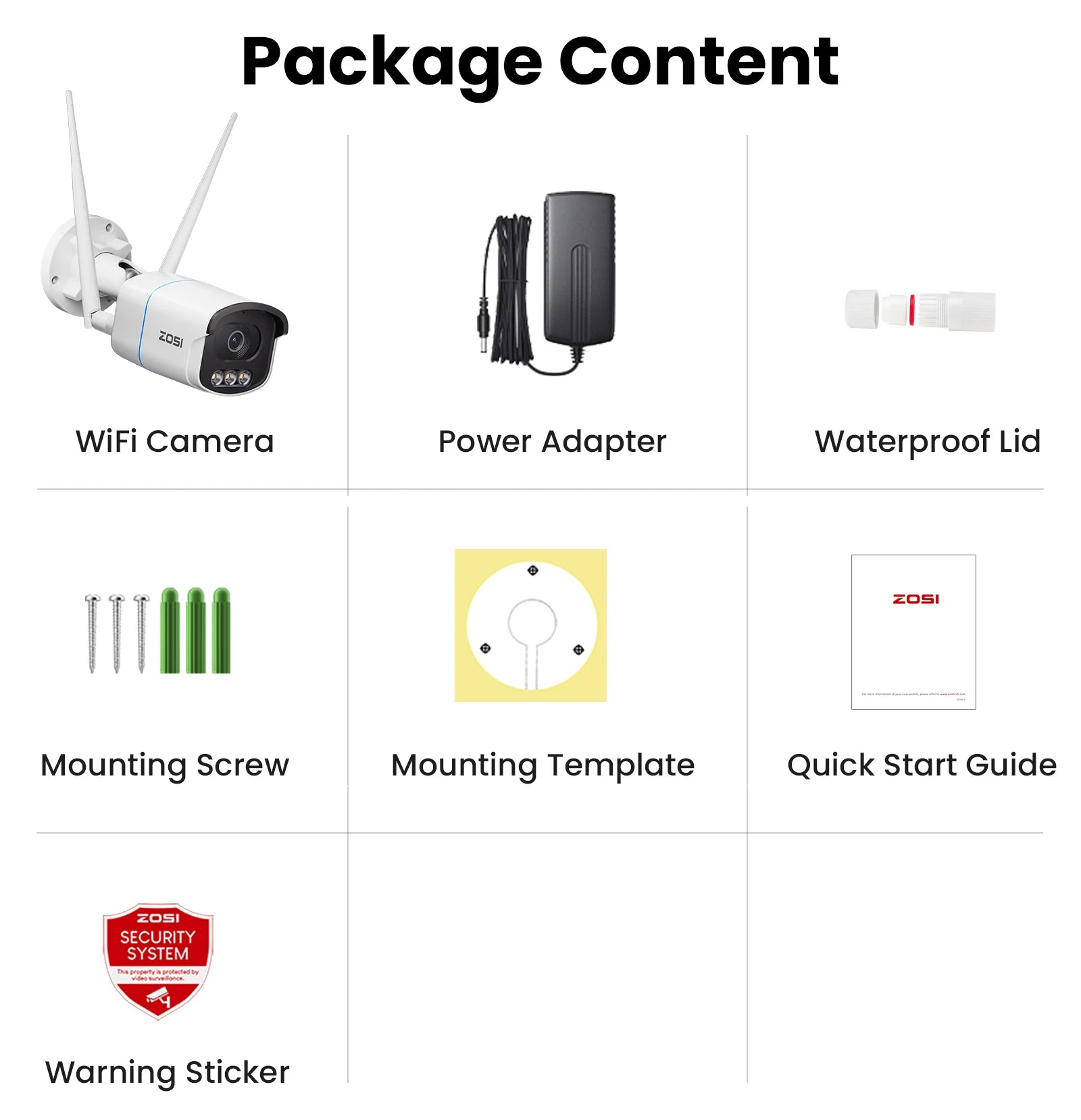 ZOSI C186A Aurora Lux 4K 8MP/5MP WiFi Security Camera – True Full‑Color Night Vision