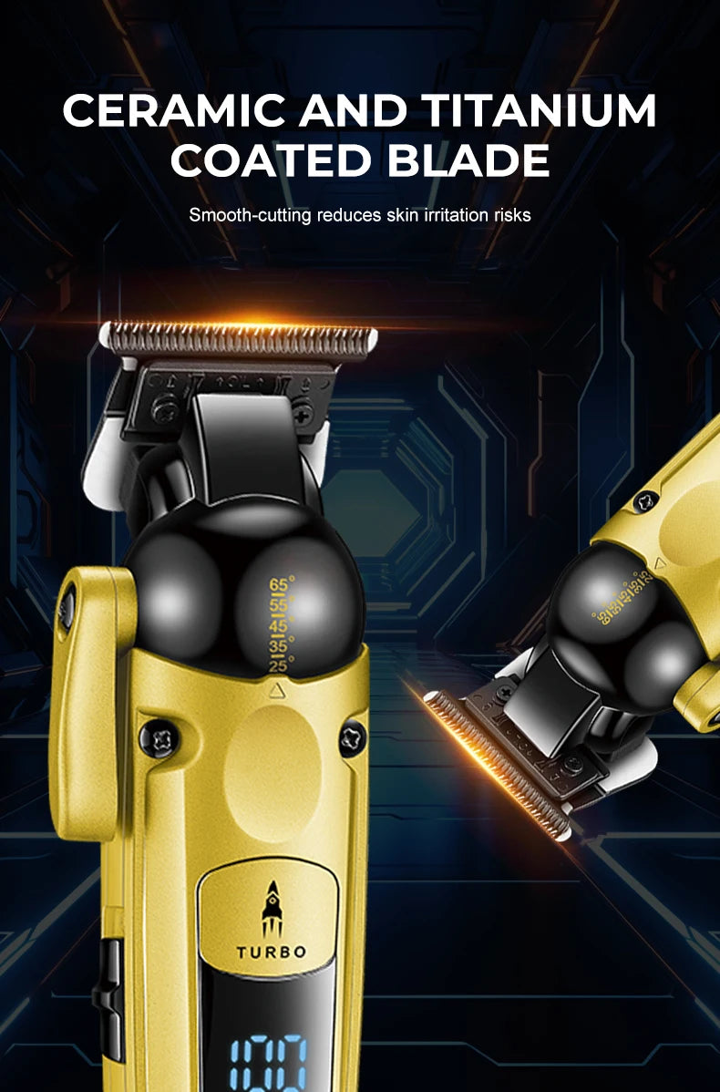VGR V-274 Professional Hair Trimmer – Turbo Mode, 140-Min Runtime, 9 Angles