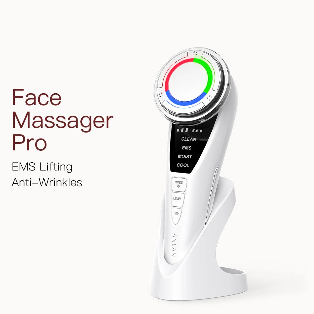 ANLAN EMS Facial Massager Pro Face Lifting Skin Rejuvenation Cold Compress Deep Cleaning Anti-aging Skincare Beauty Device