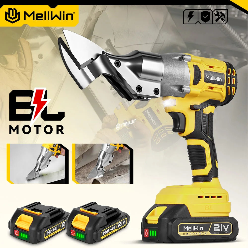 MELLWIN Brushless Electric Scissors Cordless Electric iron sheet shears Metal Sheet Cutter Shears Tool For Makita 18VBattery Pin - Limetastore